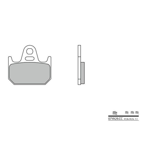 Plaquettes de frein moto Brembo Brembo 07YA29CC carbone cramique