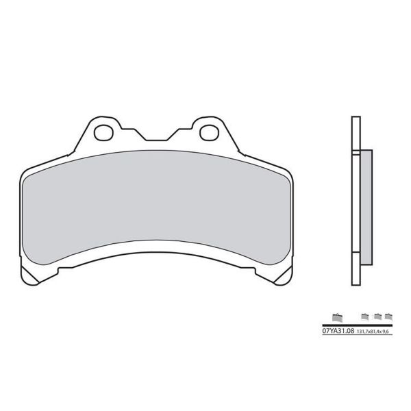 Plaquettes de frein moto Brembo Brembo 07YA3108 organique