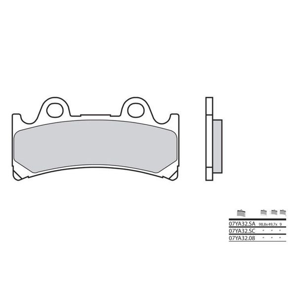 Plaquettes de frein moto Brembo Brembo 07YA32SC m�tal fritt�