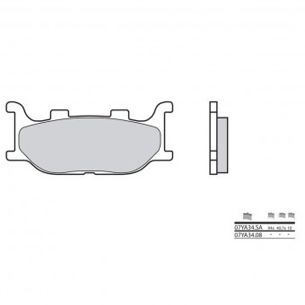 Plaquettes de frein moto Brembo Brembo 07YA3408 organique Plaquettes de frein moto Brembo Brembo 07YA3408 organique