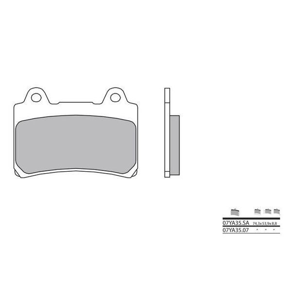 Plaquettes de frein moto Brembo Brembo 07YA3507 organique