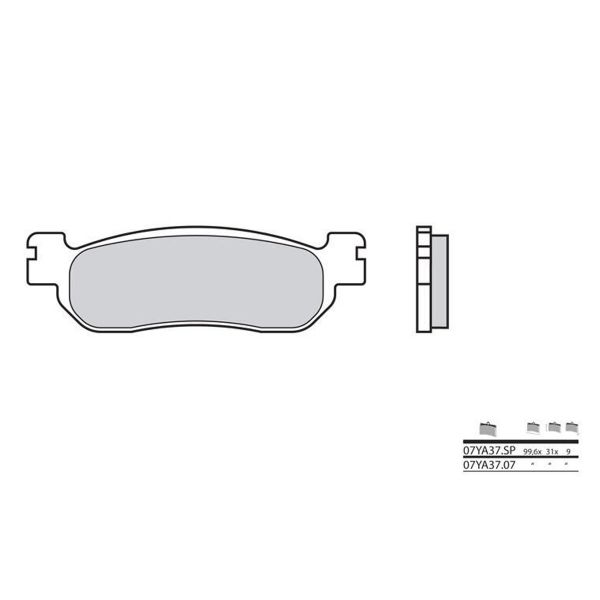 Plaquettes de frein moto Brembo Brembo 07YA3707 organique Plaquettes de frein moto Brembo Brembo 07YA3707 organique
