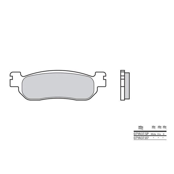 Plaquettes de frein moto Brembo Brembo 07YA37SP métal fritté Plaquettes de frein moto Brembo Brembo 07YA37SP métal fritté