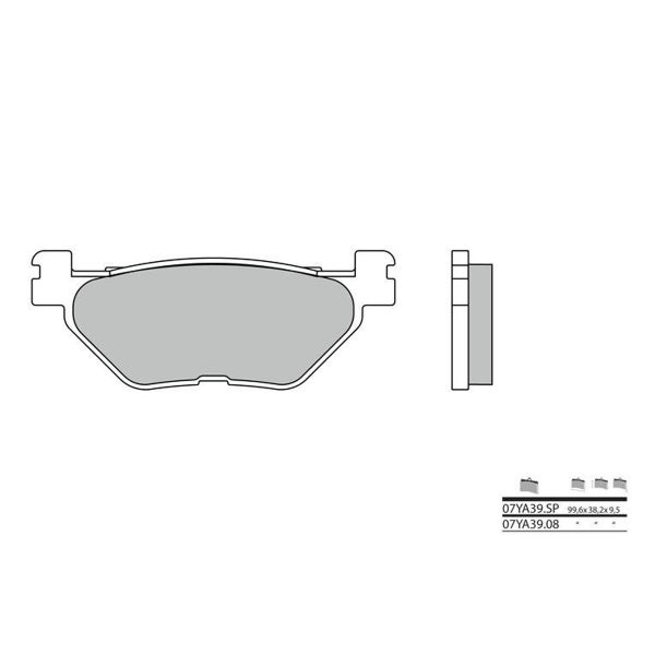 Plaquettes de frein moto Brembo Brembo 07YA39SP mtal fritt