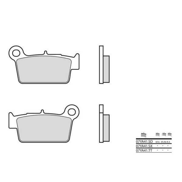 Plaquettes de frein moto Brembo Brembo 07YA41SX mtal fritt