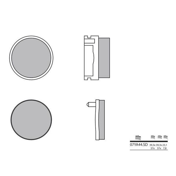 Plaquettes de frein moto Brembo Brembo 07YA44SD m�tal fritt�