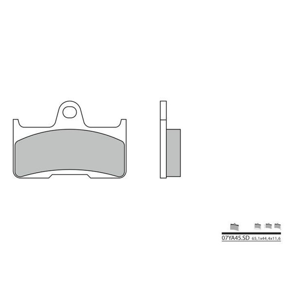 Plaquettes de frein moto Brembo Brembo 07YA45SD mtal fritt