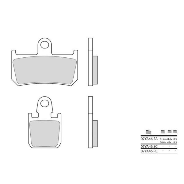 Plaquettes de frein moto Brembo Brembo 07YA46SA mtal fritt