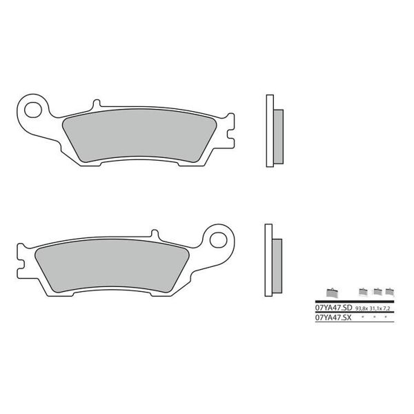 Plaquettes de frein moto Brembo Brembo 07YA47SD mtal fritt