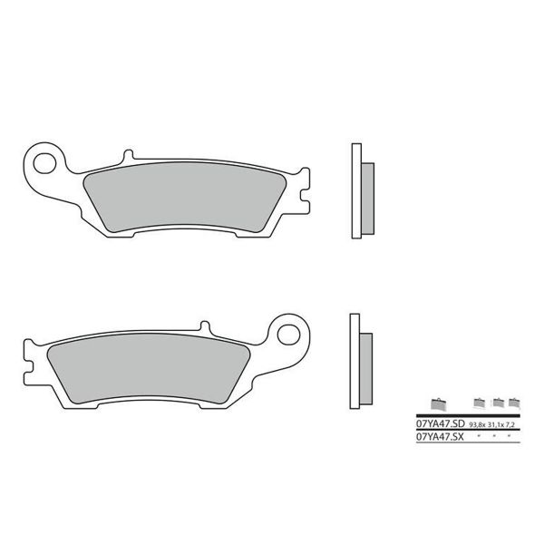 Plaquettes de frein moto Brembo Brembo 07YA47SX mtal fritt