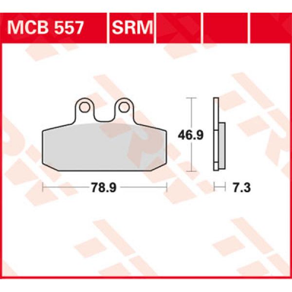 Plaquettes de frein moto TRW TRW Metal Scooter MCB557SRM