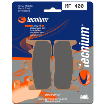 Plaquettes de frein moto Tecnium Plaquettes de frein avant performance métal fritté - MF400 Plaquettes de frein moto Tecnium Plaquettes de frein avant performance métal fritté - MF400