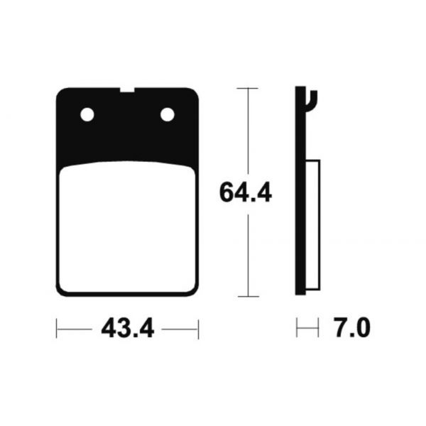 Plaquettes de frein moto Tecnium Tecnium MA105 Organique