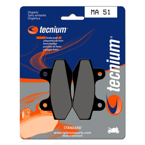 Plaquettes de frein moto Tecnium Tecnium MA51 organique Plaquettes de frein moto Tecnium Tecnium MA51 organique