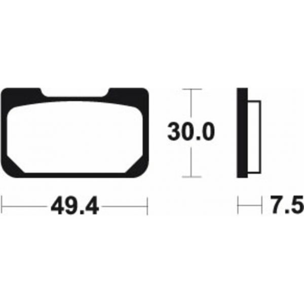 Plaquettes de frein moto Tecnium Tecnium MCR259 m�tal fritt� carbone
