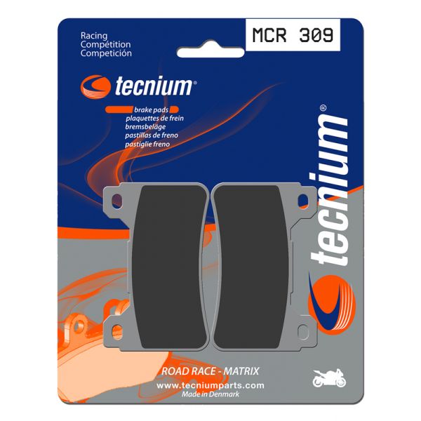 Plaquettes de frein moto Tecnium Tecnium MCR309 métal fritté carbone Plaquettes de frein moto Tecnium Tecnium MCR309 métal fritté carbone