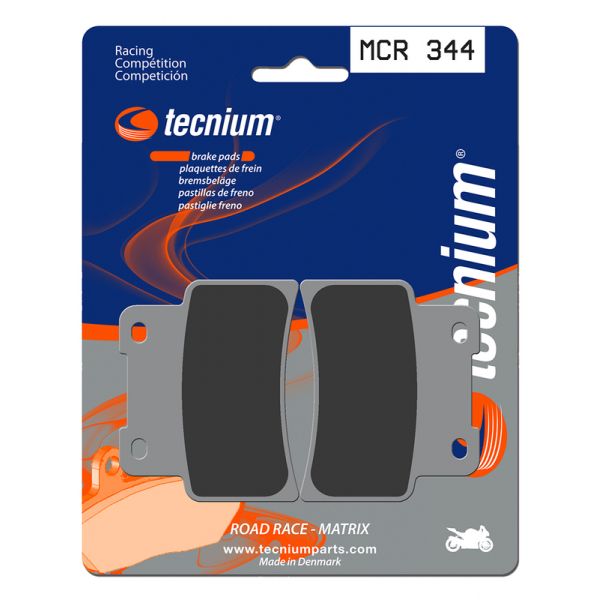Plaquettes de frein moto Tecnium Tecnium MCR344 métal fritté carbone Plaquettes de frein moto Tecnium Tecnium MCR344 métal fritté carbone