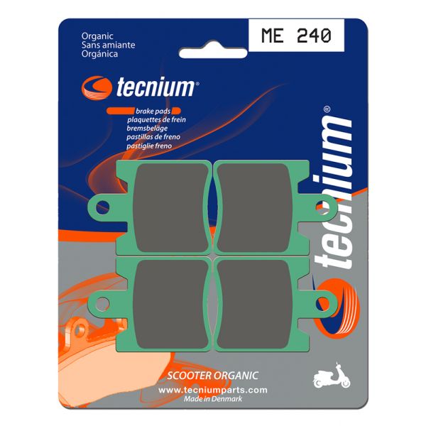 Plaquettes de frein moto Tecnium Tecnium ME240 organique Plaquettes de frein moto Tecnium Tecnium ME240 organique