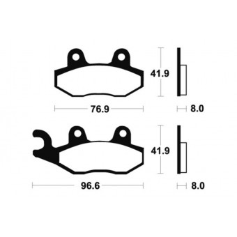 Plaquettes de frein moto Tecnium Tecnium MF111 mtal fritt