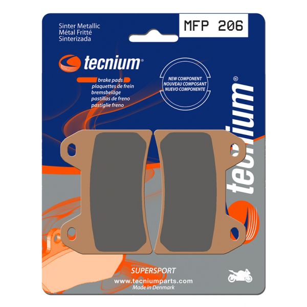 Plaquettes de frein moto Tecnium Tecnium MFP206 m�tal fritt�