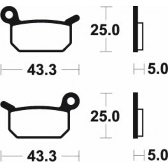Plaquettes de frein moto Tecnium Tecnium MOR294 mtal fritt