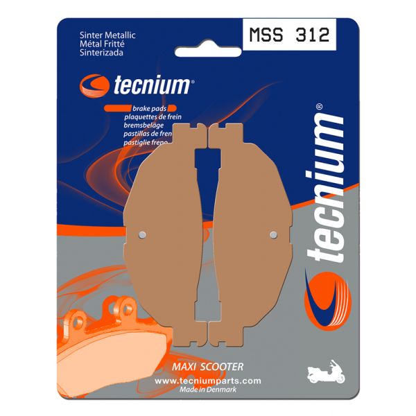 Plaquettes de frein moto Tecnium Tecnium MSS312 métal fritté Plaquettes de frein moto Tecnium Tecnium MSS312 métal fritté