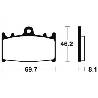 Plaquettes de frein moto Tecnium Tecnium MTR131 métal fritté Plaquettes de frein moto Tecnium Tecnium MTR131 métal fritté