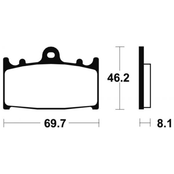 Plaquettes de frein moto Tecnium Tecnium MTR131 métal fritté Plaquettes de frein moto Tecnium Tecnium MTR131 métal fritté