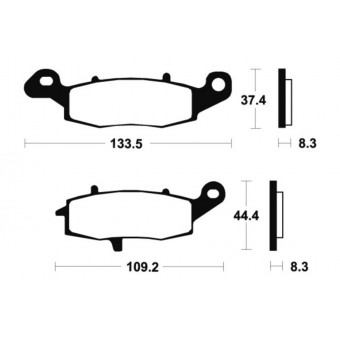 Plaquettes de frein moto Tecnium Tecnium MTR204 métal fritté Plaquettes de frein moto Tecnium Tecnium MTR204 métal fritté