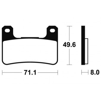 Plaquettes de frein moto Tecnium Tecnium MTR306 métal fritté Plaquettes de frein moto Tecnium Tecnium MTR306 métal fritté
