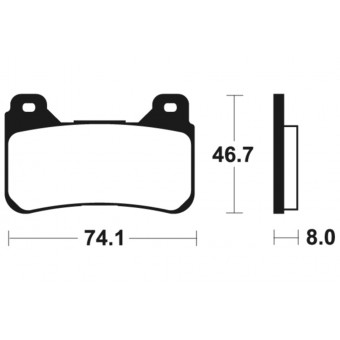 Plaquettes de frein moto Tecnium Tecnium MTR309 métal fritté Plaquettes de frein moto Tecnium Tecnium MTR309 métal fritté