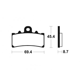 Plaquettes de frein moto Tecnium Tecnium MTR377 métal fritté Plaquettes de frein moto Tecnium Tecnium MTR377 métal fritté