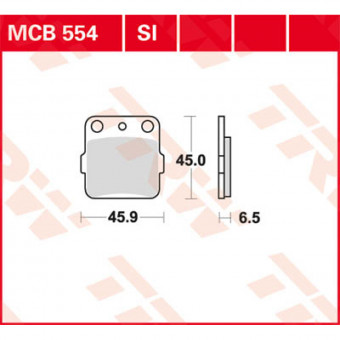 Plaquettes de frein moto TRW TRW Metal Offroad MCB554SI Plaquettes de frein moto TRW TRW Metal Offroad MCB554SI