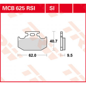 Plaquettes de frein moto TRW TRW Metal Offroad MCB625SI Plaquettes de frein moto TRW TRW Metal Offroad MCB625SI