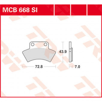 Plaquettes de frein moto TRW TRW Metal Offroad MCB668SI Plaquettes de frein moto TRW TRW Metal Offroad MCB668SI