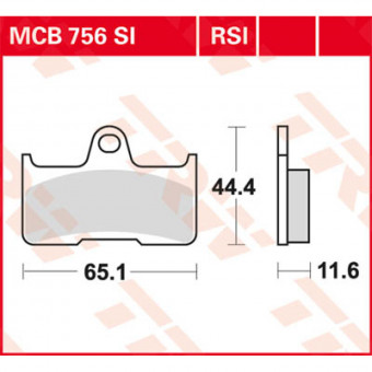 Plaquettes de frein moto TRW TRW Metal Offroad MCB756SI Plaquettes de frein moto TRW TRW Metal Offroad MCB756SI