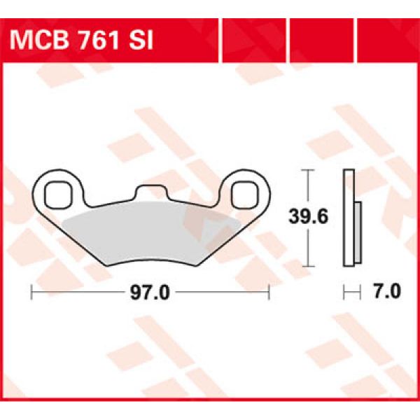Plaquettes de frein moto TRW TRW Metal Offroad MCB761SI