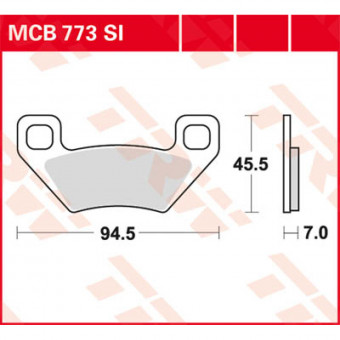 Plaquettes de frein moto TRW TRW Metal Offroad MCB773SI Plaquettes de frein moto TRW TRW Metal Offroad MCB773SI