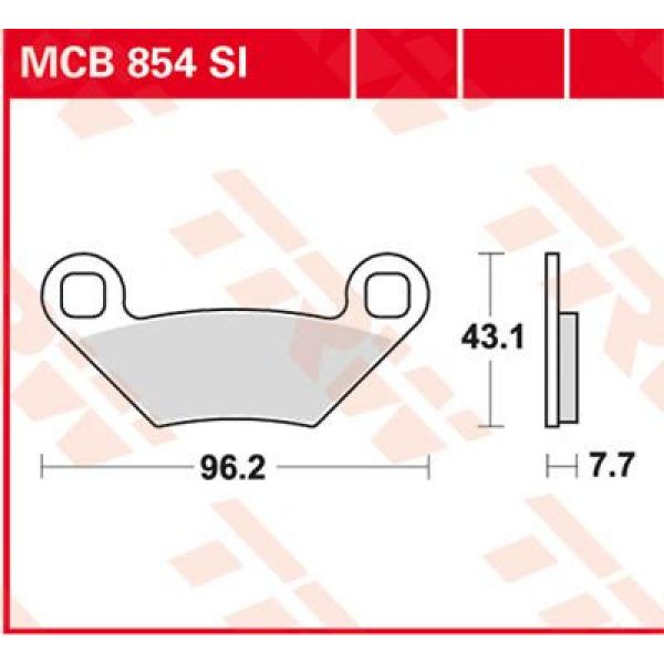 Plaquettes de frein moto TRW TRW Metal Offroad MCB854SI