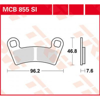 Plaquettes de frein moto TRW TRW Metal Offroad MCB855SI Plaquettes de frein moto TRW TRW Metal Offroad MCB855SI