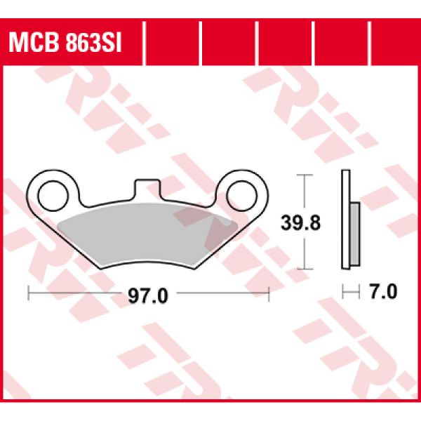 Plaquettes de frein moto TRW TRW Metal Offroad MCB863SI