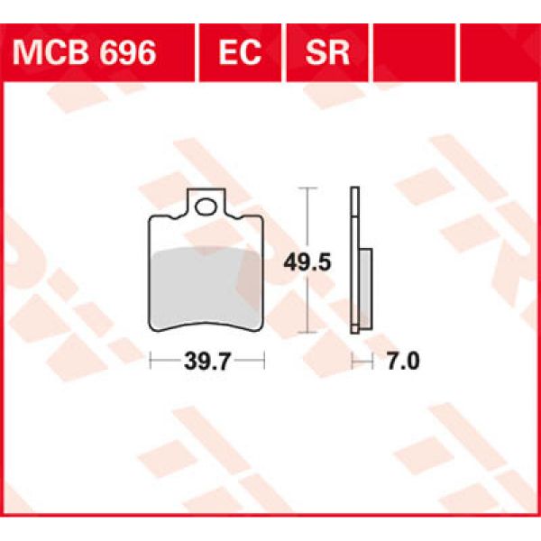 Plaquettes de frein moto TRW TRW Metal Scooter MCB696SR