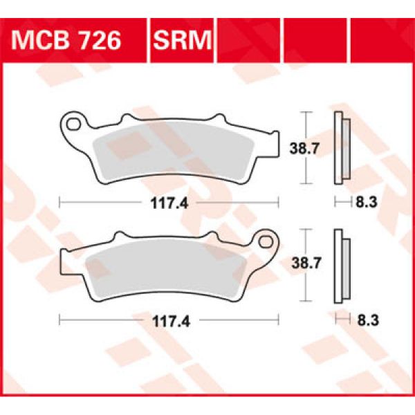 Plaquettes de frein moto TRW TRW Metal Scooter MCB726SRM
