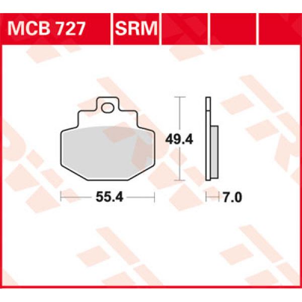 Plaquettes de frein moto TRW TRW Metal Scooter MCB727SRM