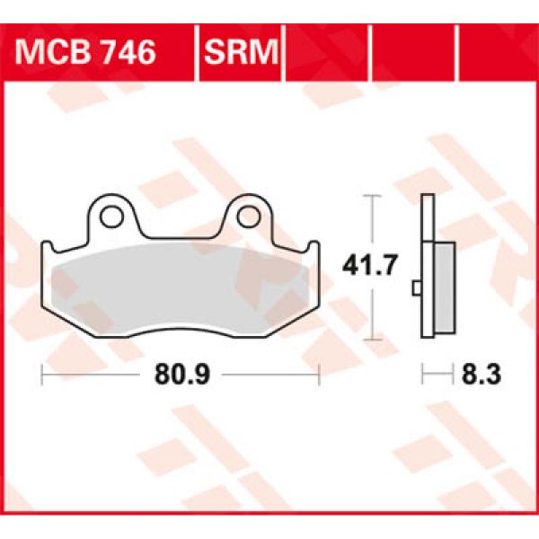 Plaquettes de frein moto TRW TRW Metal Scooter MCB746SRM