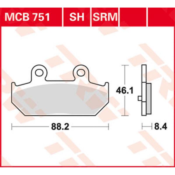 Plaquettes de frein moto TRW TRW Metal Scooter MCB751SRM