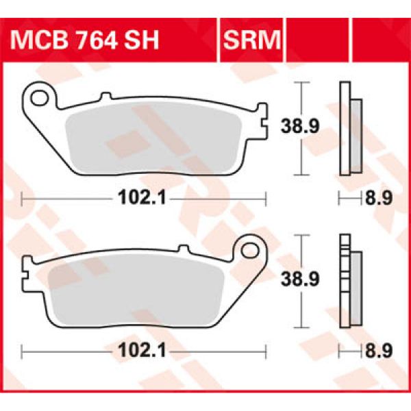 Plaquettes de frein moto TRW TRW Metal Scooter MCB764SRM