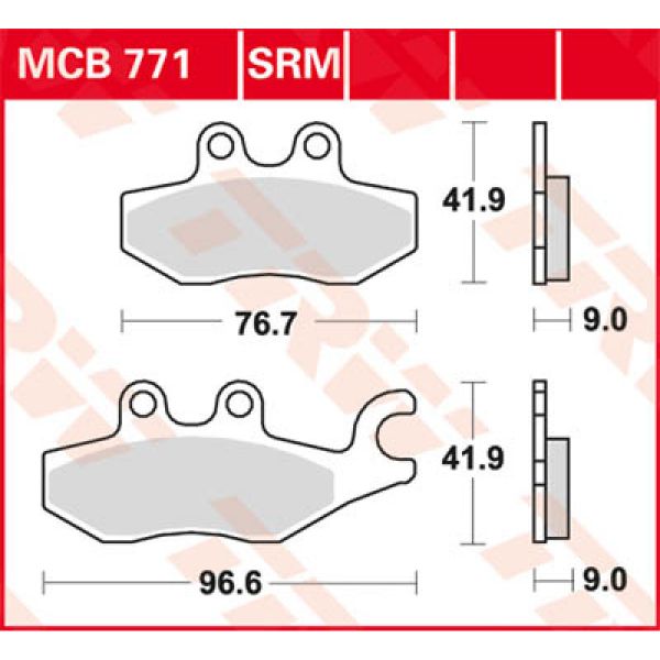 Plaquettes de frein moto TRW TRW Metal Scooter MCB771SRM