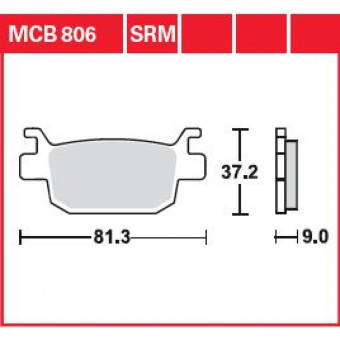 Plaquettes de frein moto TRW TRW Metal Scooter MCB806SRM Plaquettes de frein moto TRW TRW Metal Scooter MCB806SRM