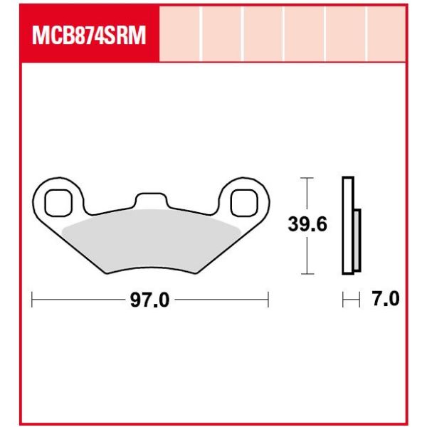 Plaquettes de frein moto TRW TRW Metal Scooter MCB874SRM